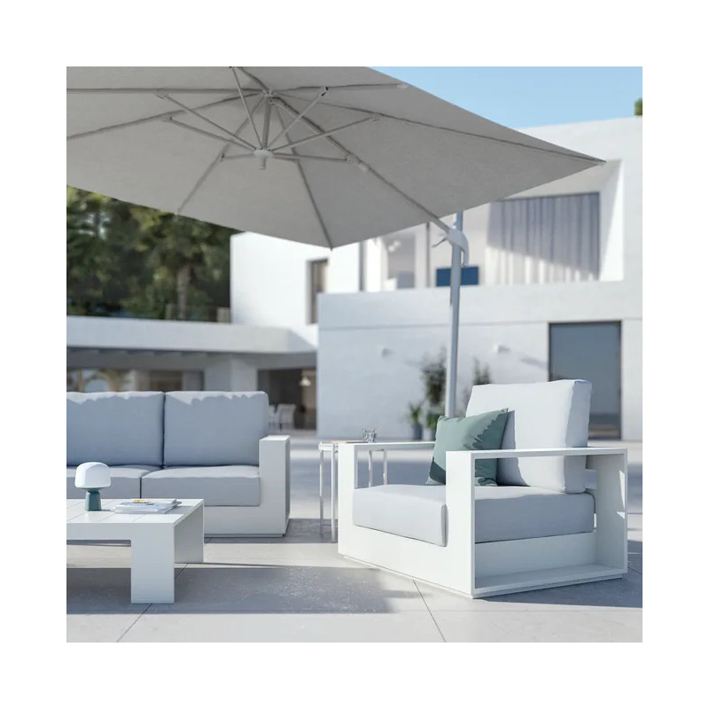 Canapé 3 places de jardin aluminium Lagun