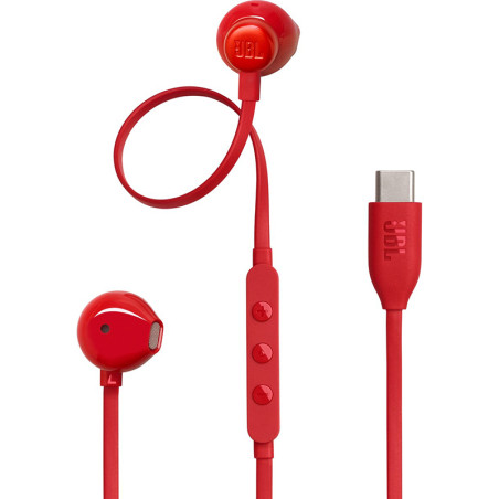 Écouteurs intra-auriculaires filaires Tune 305C Rouge - JBL - JBLT305CRED