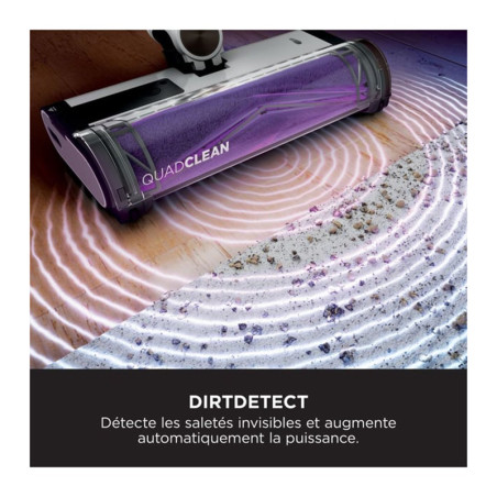 Aspirateur balai sans fil Detect Clean 240W Blanc/Or - SHARK - IW3612EU
