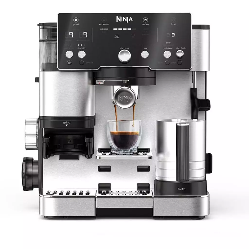 Machine à expresso avec broyeur Luxe Essential 1650W 2L Noir/Inox - NINJA - ES501EU
