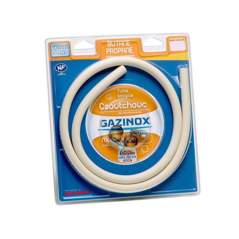 Tuyau caoutchouc gaz bp garantie 5 ans, H.150cm GAZINOX