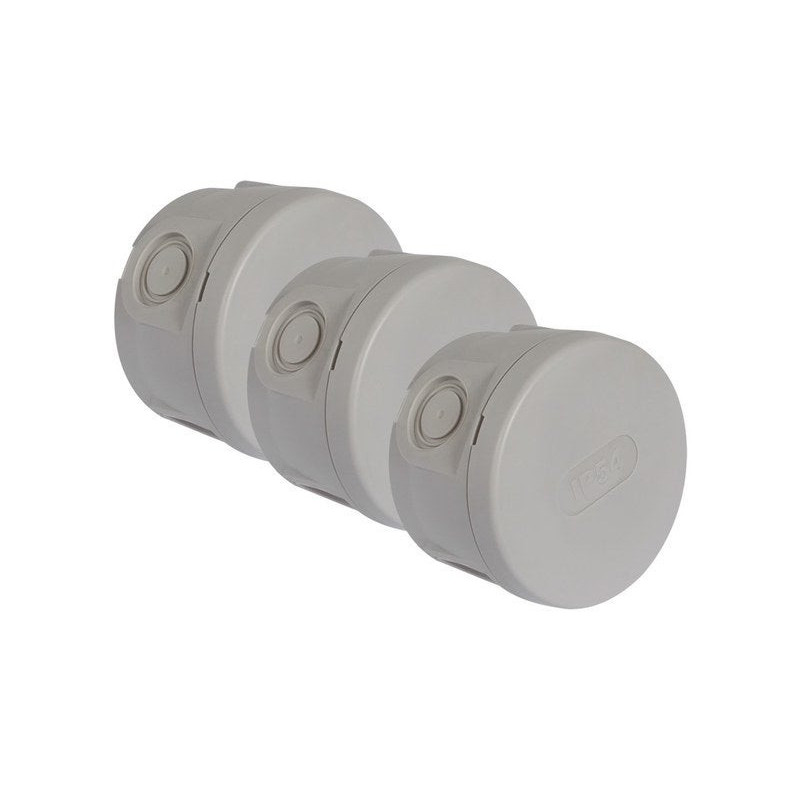 Lot de 3 boîtes de dérivation étanche en saillie DEBFLEX 4 entrées