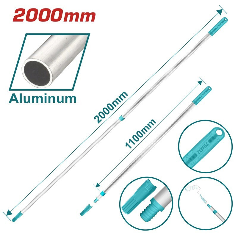 Tige télescopique en aluminium