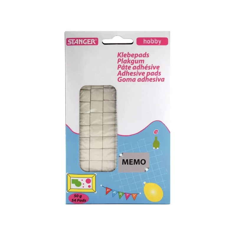 Blister de 54 pastilles pré-découpées de pâte adhésive Blanc - STANGER - 791552