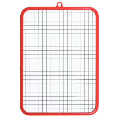 Ardoise effaçable à sec 1 face unie/1 face quadrillée 19x26cm Rouge/blanc - SAFETOOL - 535765