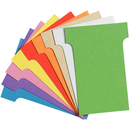Paquet de 100 fiche planning indice 2 rouge