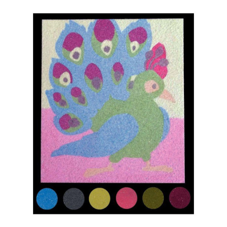 Lot de 6 sacs de 500 grammes de sable coloré + 6 salières vides
