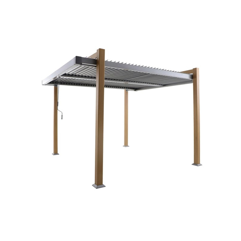 Pergola autoportante ODYSSEA aluminium effet bois