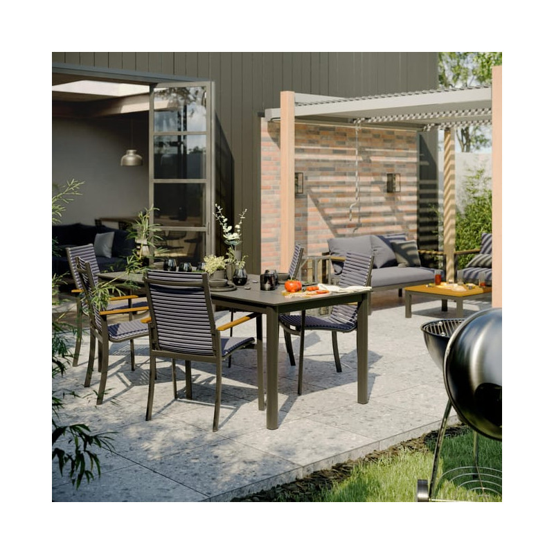 Pergola autoportante ODYSSEA aluminium effet bois