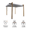Pergola autoportante ODYSSEA aluminium effet bois