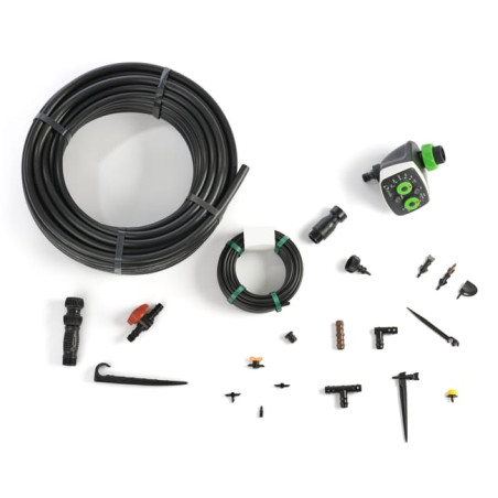 Kit irrigation automatique goutte-à-goutte XL Potager 25 prog (25M + 15M)