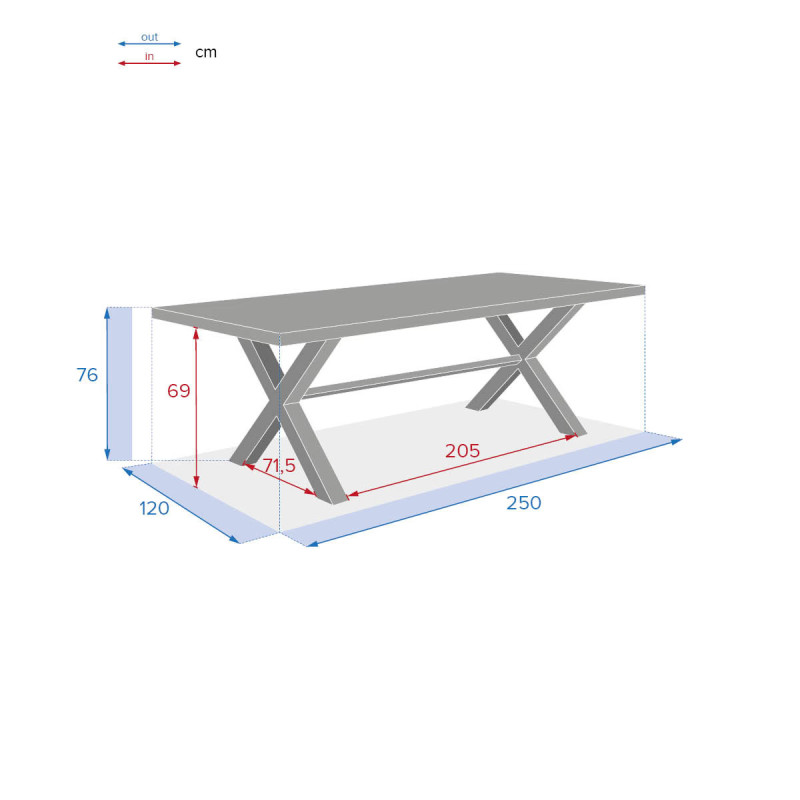 Table de jardin XENIA acacia