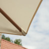 Parasol déporté en aluminium effet teck blanc AGORA