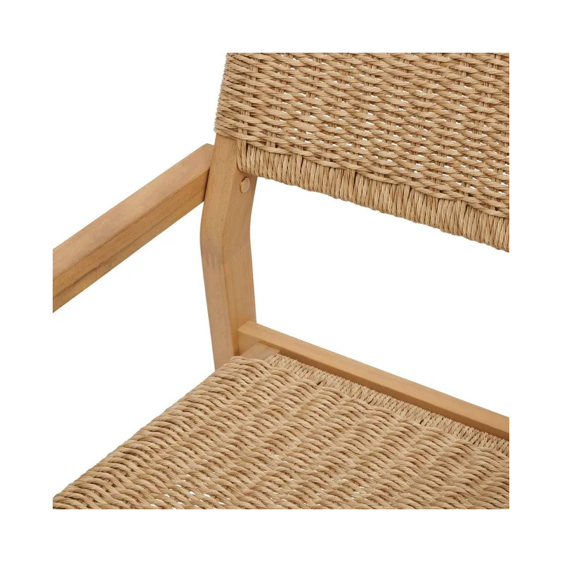 Fauteuil de salon de jardin TEMEIRA acacia et texaline