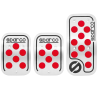 Set de 3 pédales Racing en caoutchouc Rouge - SPARCO - SPC0406RS