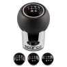 Pommeau de vitesse universel en cuir synthétique Noir/Chrome - SPARCO - SPC0105CH