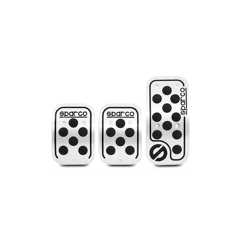 Set de 3 pédales Racing en caoutchouc Noir - SPARCO - SPC0406BK