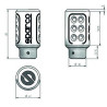 Pommeau de vitesse Racing Argent - SPARCO - OPC01030000