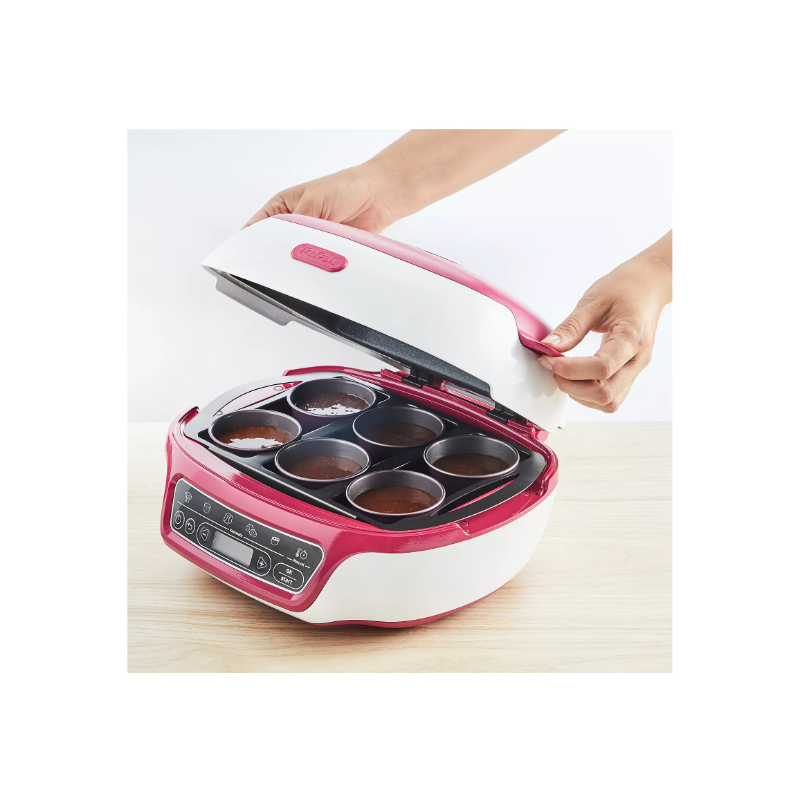 TEFAL KD802112 Cake Factory Machine A Gâteaux Intelligente, Appareil A Gu00e2teaux Pu00e2tisserie Muffins 4 Moules Inclus 3168438021121