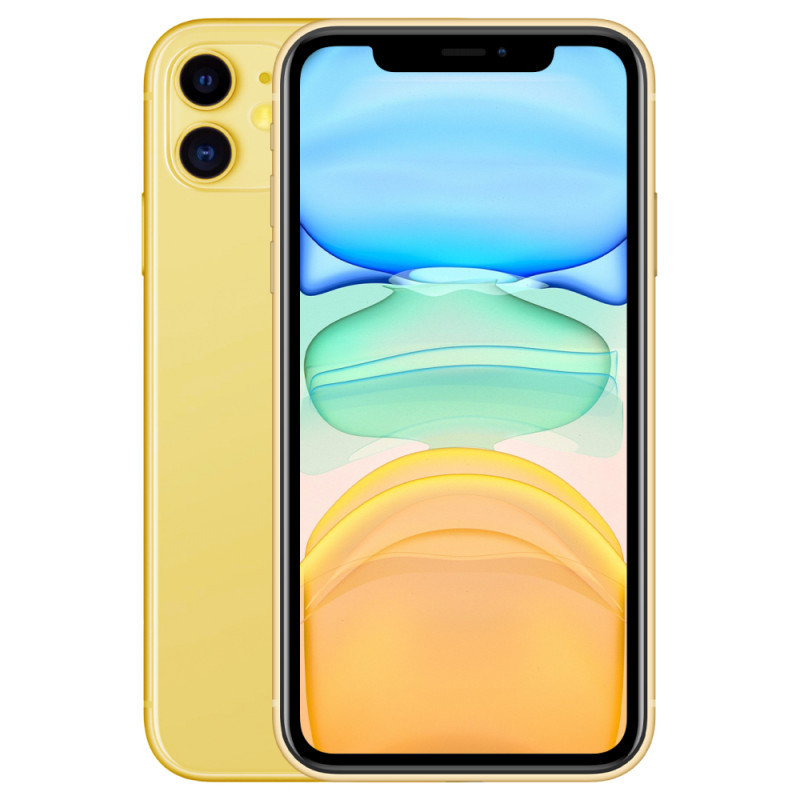 Bundle iphone 11 64Go + AirPod 2 reconditionné AB Jaune - APPLE - BUNDLEIPH1164YELGZ