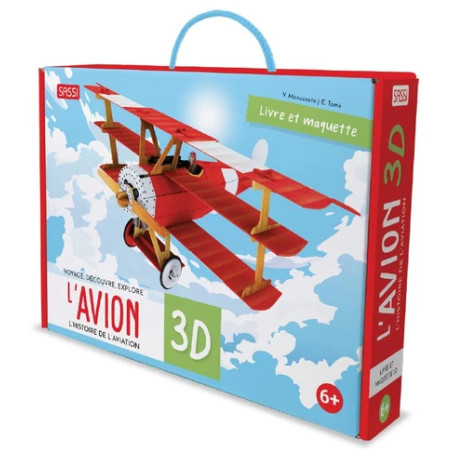 L'avion 3D L'histoire de l'aviation - SASSI JUNIOR - Dès 6 ans