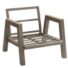 Salon de jardin - AXIOME - Beige et Praline  - 5 personnes