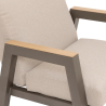 Salon de jardin - AXIOME - Beige et Praline  - 5 personnes