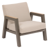 Salon de jardin - AXIOME - Beige et Praline  - 5 personnes