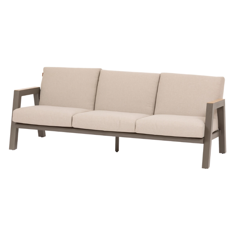 Salon de jardin - AXIOME - Beige et Praline  - 5 personnes