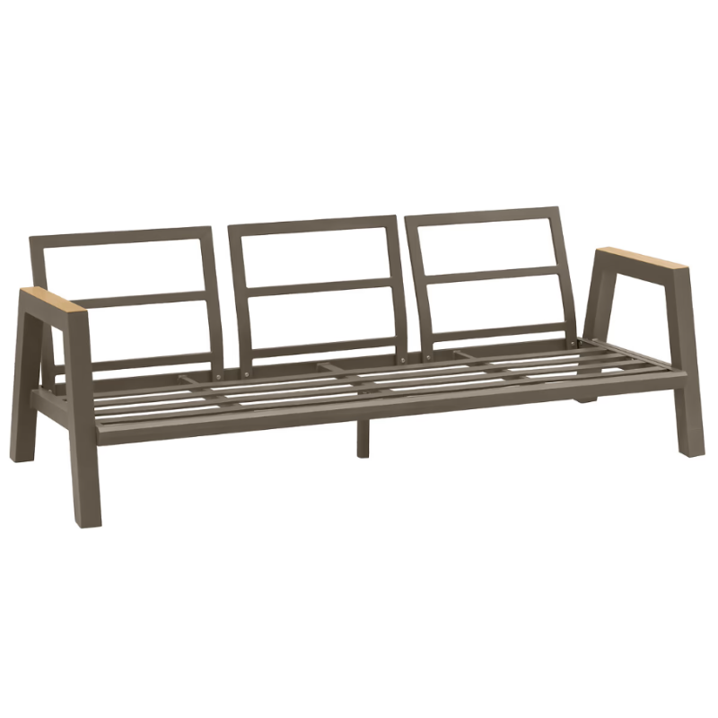 Salon de jardin - AXIOME - Beige et Praline  - 5 personnes