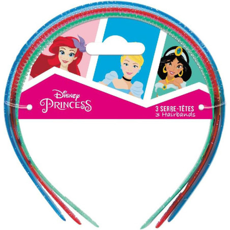Lot de 3 serre-têtes Princesses - DISNEY - DIS7107