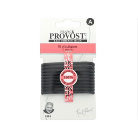 Elastiques pour cheveux Les Essentiels 10 pièces Noir - FRANCK PROVOST - XPR0385