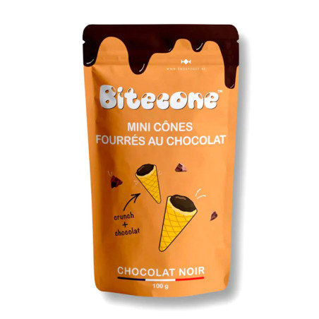 Mini Cônes Fourrés Chocolat Noir 100g - BITECONE - BTC003