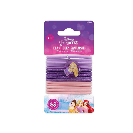 Pack de 15 élastiques à cheveux Princesses GM assortis - DISNEY - DIS40741