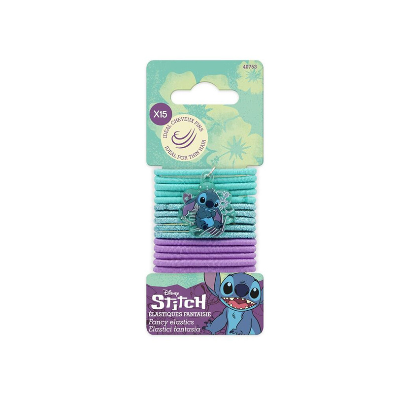 Pack de 15 élastiques à cheveux Stitch PM - DISNEY - DIS40753