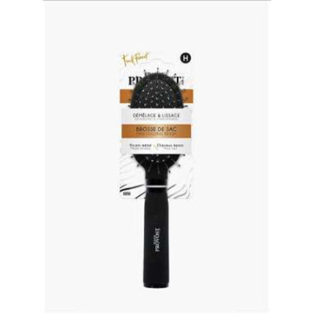 Brosse de sac Démêlage & Lissage Picots en métal PM Noir - FRANCK PROVOST - FRP0056