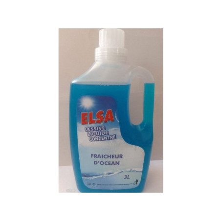 Lessive Liquide Machine Fraîcheur Océan 3 Litres Bleu - ELSA - PP613098