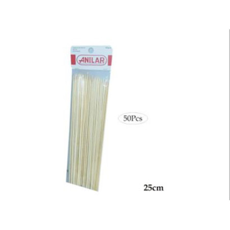 Lot de 50 piques brochettes 25cm - ANILAR - AL8935979
