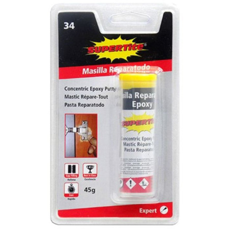 Colle Mastic Époxy Répare Tout Bi-composant 45g Gris - SUPERTITE - SPT2434