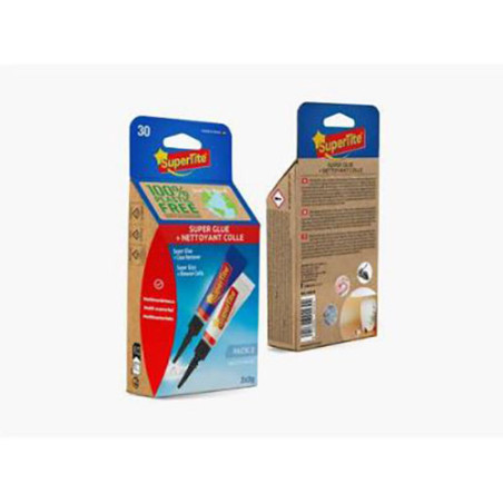 Colle Supert Glue + nettoyant colle 3g - SUPERTITE - SPT24309