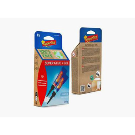Colle Super Glue + gel 2x3g - SUPERTITE - SPT25153