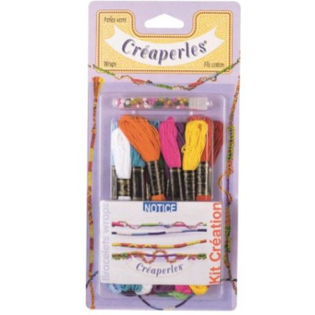 Kit de création bracelets wraps Créaperles KIM'PLAY - Dès 3 ans