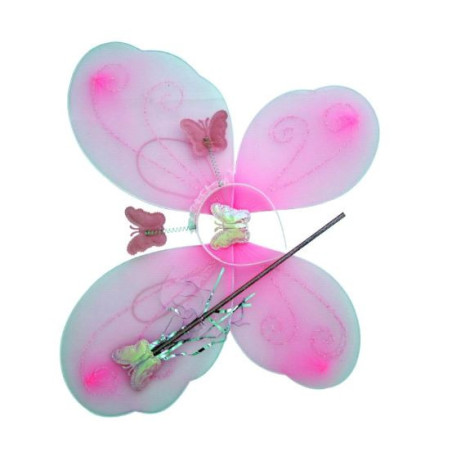 Ailes de Fée avec baguette Rose KIM'PLAY - Dès 3 ans