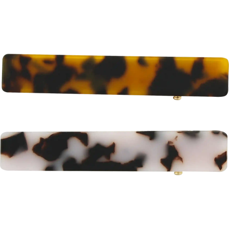 Barrettes plates fantaisistes design Léopard x2 Assortis - JEAN LOUIS DAVID - JLD15117