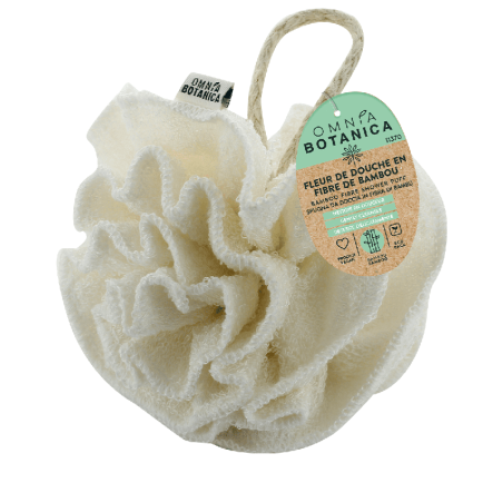 Fleur de douche en fibre de bambou Blanc - OMNIA BOTANICA - OB11370