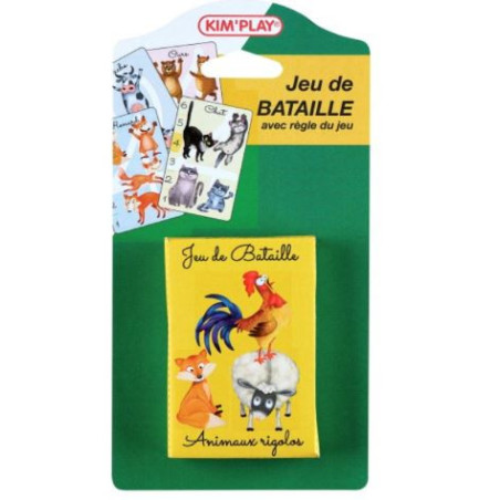 Jeu de cartes Bataille KIM'PLAY - Dès 3 ans