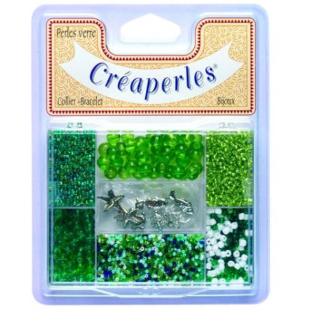 Kit création bijoux Création Perles Vert KIM'PLAY - Dès 3ans