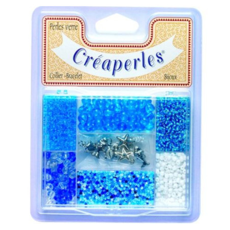Kit création bijoux Création Perles Bleu KIM'PLAY - Dès 3ans