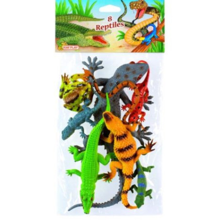 Sachet de 8 reptiles Plastique KIM'PLAY- Dès 3 ans