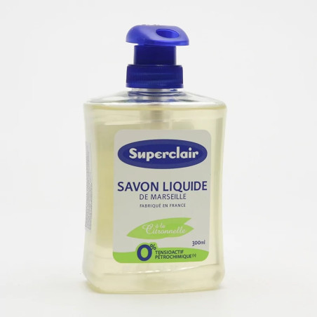 Savon liquide de Marseille à la citronnelle 300ml - SUPERCLAIR - SC173071